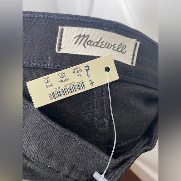 MADEWELL NWT 8” Black Skinny Jeans Size 33 - Picture 6 of 8